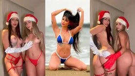 Duas novinhas gostosas de mamãe noel