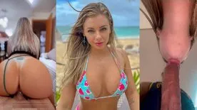Loira gostosa transa com um cara sem camisinha